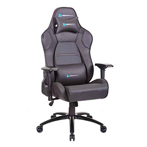 Newskill Valkyr - Silla gaming profesional con asiento microperforado para mejor sensación térmica (sistema de balanceo y reclinable 180 grados