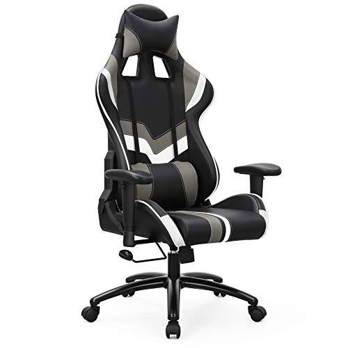 SONGMICS Silla Gamer, Silla Gaming, - Silla de Oficina con Respaldo Alto