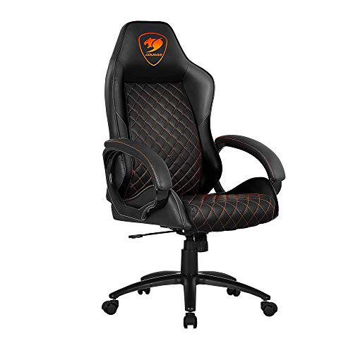 COUGAR Gaming Fusion Black - Silla de Gaming, Piel sintética