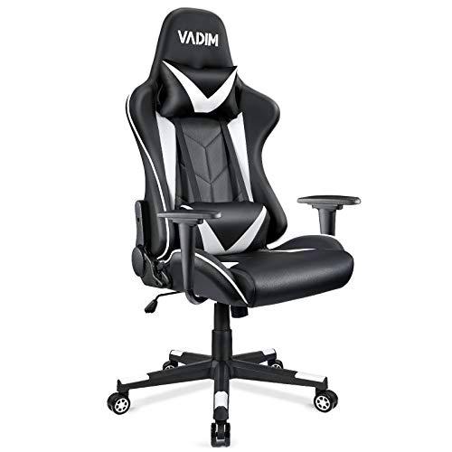 VADIM Silla Gaming Ergonómica, Racing Silla de Escritorio de Oficina Gamer Regulable