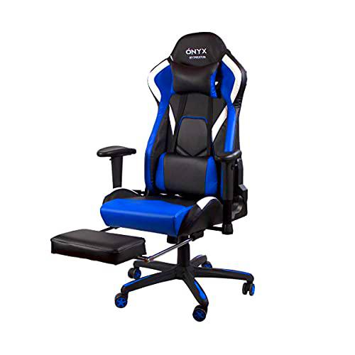 PRIXTON Gaming Chair Ónyx - Silla Gaming con Reposapiés Integrado