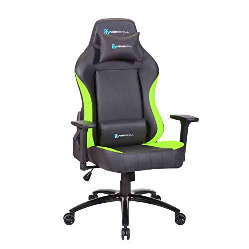 Newskill NS-CH-AKERON-GREEN Akeron - Silla gaming profesional con marco de acero reforzado (sistema de balanceo