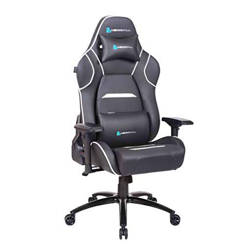 Newskill Valkyr - Silla gaming profesional con asiento microperforado para mejor sensación térmica (sistema de balanceo y reclinable 180 grados