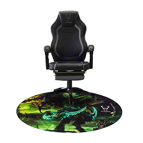 Woxter Stinger Station RX Black - Silla Gaming (Racing) + Alfombrilla Gaming de Suelo