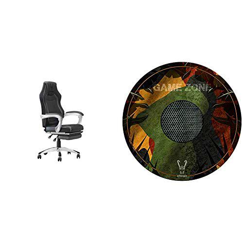 Woxter Stinger Station RX Black - Silla Gaming + Alfombrilla Gaming de Suelo