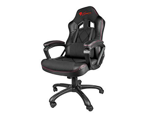 GENESIS Nitro 330 Silla Gaming, Piel, Negro, 76 x 53 x 125 cm