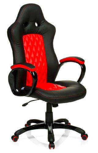 HJH Office RACER EXECUTIVE Silla de oficina Negro y Rojo 50.0x58.0x131.0 cm