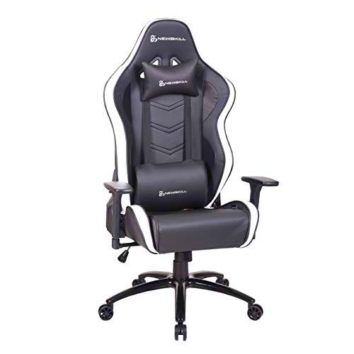 Newskill NS-CH-KAIDAN-BLACK Kaidan - Silla gaming profesional reforzada con estructura de metal (respaldo con mecanismo de mariposa reclinable en 180 grados