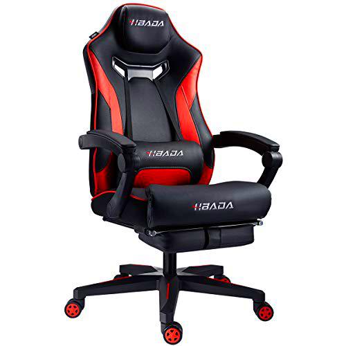 Hbada Silla Gaming Silla de Juego Silla de Carreras Silla de Oficina Silla de Ejecutivo Silla giratoria ergonómica Silla de computadora Cuero sintético