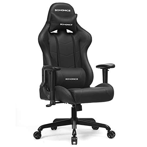 SONGMICS Silla Gaming, Silla Racing con cojín Lumbar