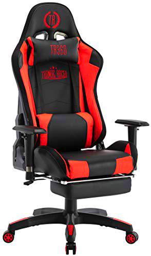 CLP Silla Gaming Turbo LED En Tela o Cuero Sintético I Silla Gamer con Luces LED