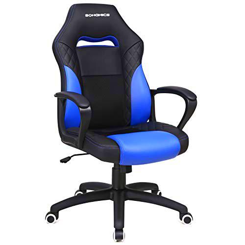 SONGMICS Silla Gaming, Silla Racing, Silla de Oficina con Respaldo Alto