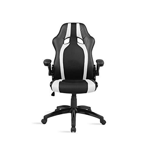 ATX Racing GT Silla Gaming, PU, Blanco, Tamaño único