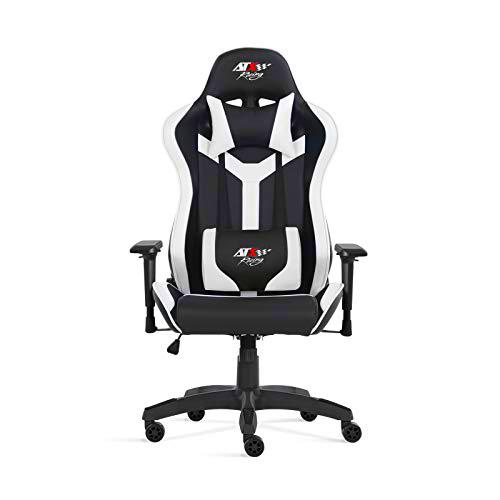 ATX Racing Le Mans Silla Gaming, PU, Blanco, Tamaño único