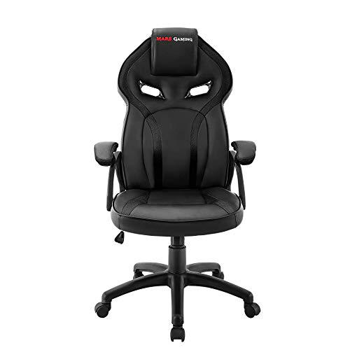 Mars Gaming MGC118BK, Silla Gaming Ergonómica en PU y Nylon