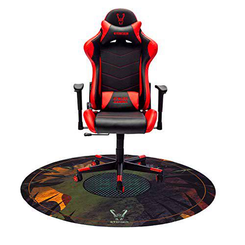 Woxter Stinger Station Red - Silla Gaming (Racing) + Alfombrilla Gaming de Suelo