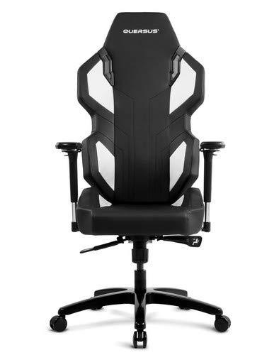 Quersus Evos 302 Silla para Videojuegos Polipiel, Negro Blanco, S-L