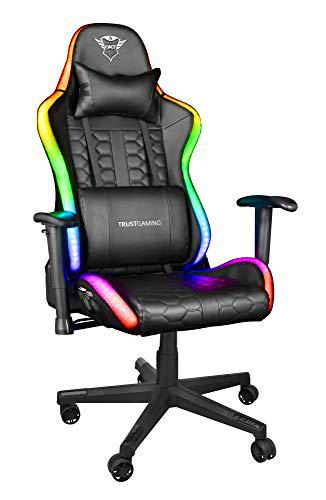 Trust Gaming Silla Gaming con iluminación LED RGB GXT 716 Rizza