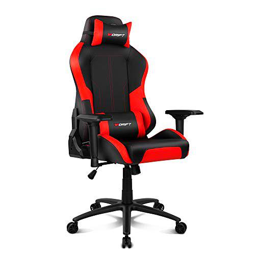 Drift DR250R - Silla Gaming Profesional, polipiel, reposabrazos ajustable 4D