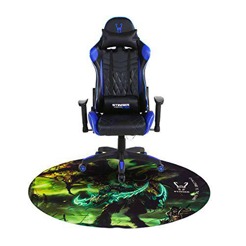 Woxter Stinger Station Pro Blue - Silla Gaming (Racing) + Alfombrilla Gaming de Suelo