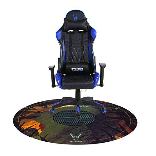 Woxter Stinger Station Pro Blue - Silla Gaming (Racing) + Alfombrilla Gaming de Suelo