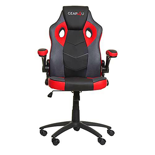 Gear4U Gambit Pro Black/Red Silla de Gaming, Piel, Negro/Rojo