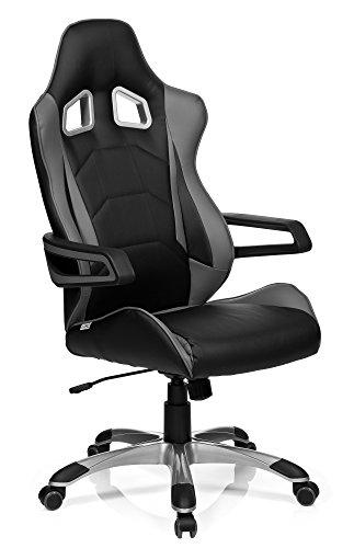 hjh OFFICE GAME PRO I - Silla gaming o de oficina, piel sintética