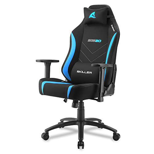 Sharkoon Silla Gaming, Acero aleado, Negro/Azul, Normal